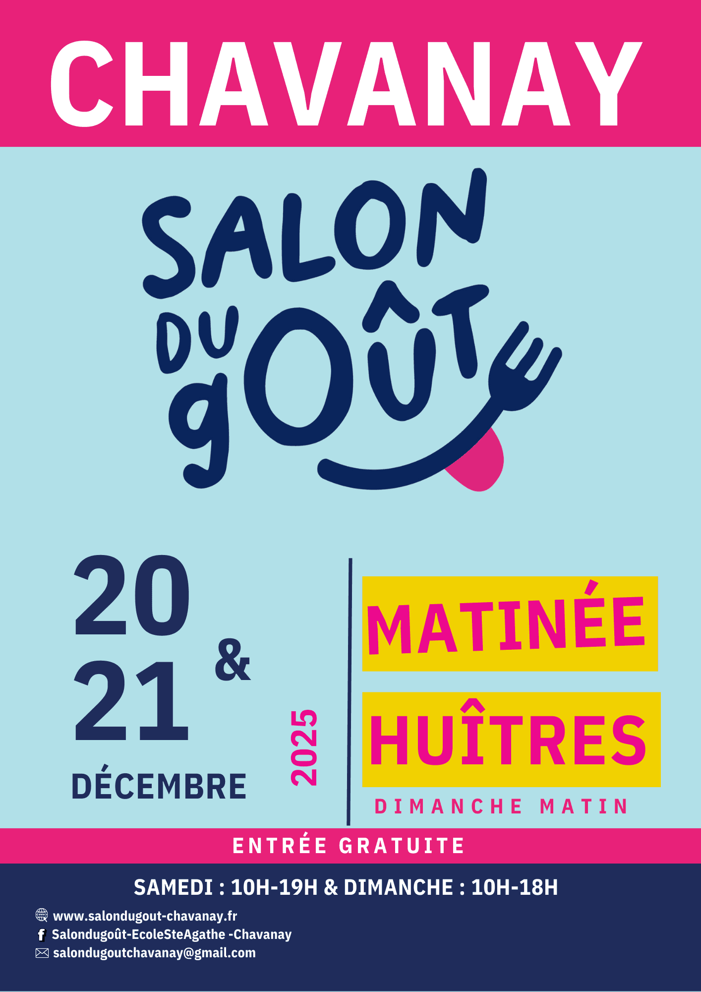 Affiche du Salon du Goût de Chavanay 2025
